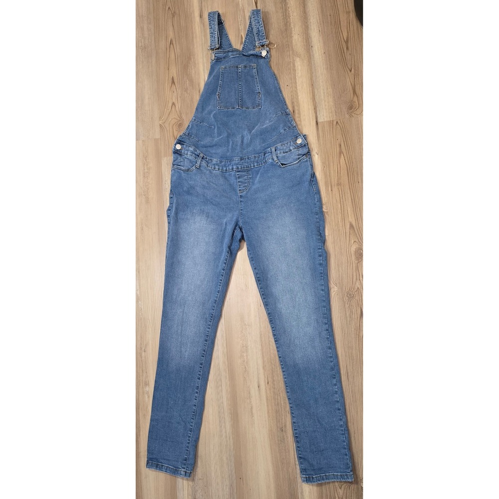 Seraphine Maternity Denim Overalls Blue Skinny Leg Tall Size 8US 12UK